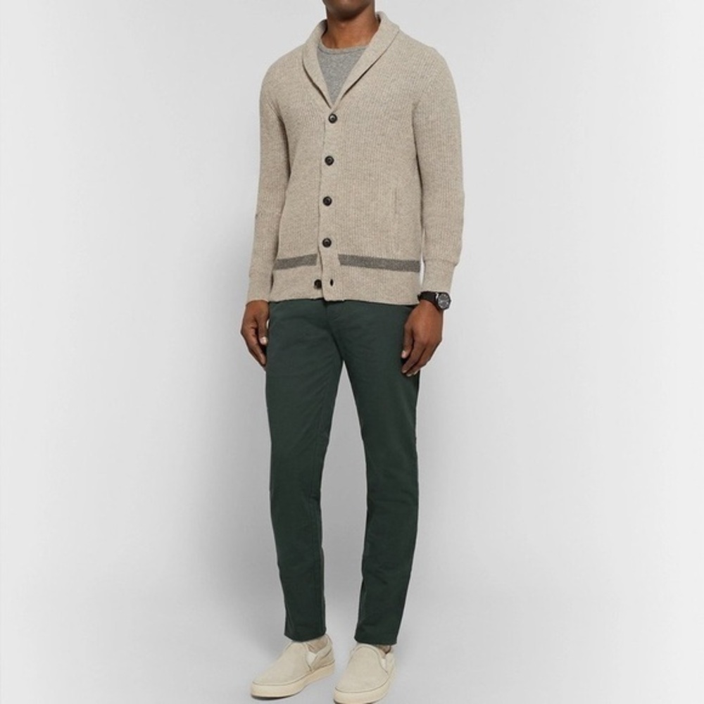 Club Monaco Connor Slim-Fit Cotton-Blend Twill Chinos - Dark green size 28